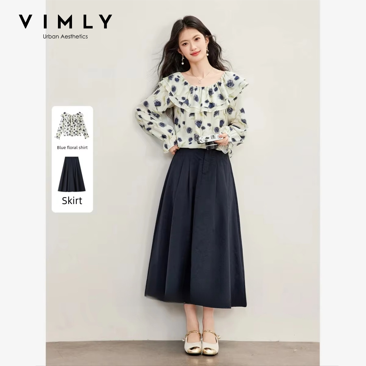 VIMLY ชุดเซ็ตสองชิ้น เสื้อเบลา - Blouse Off Shoulder บทวิจารณ์และราคา
