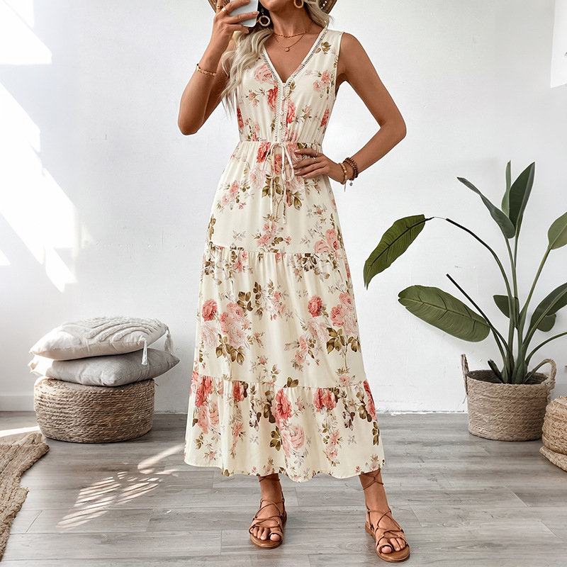 เดรสยาวปานกลางลายดอกไม้สำหรับผ - Midi Skirt Floral บทวิจารณ์และราคา