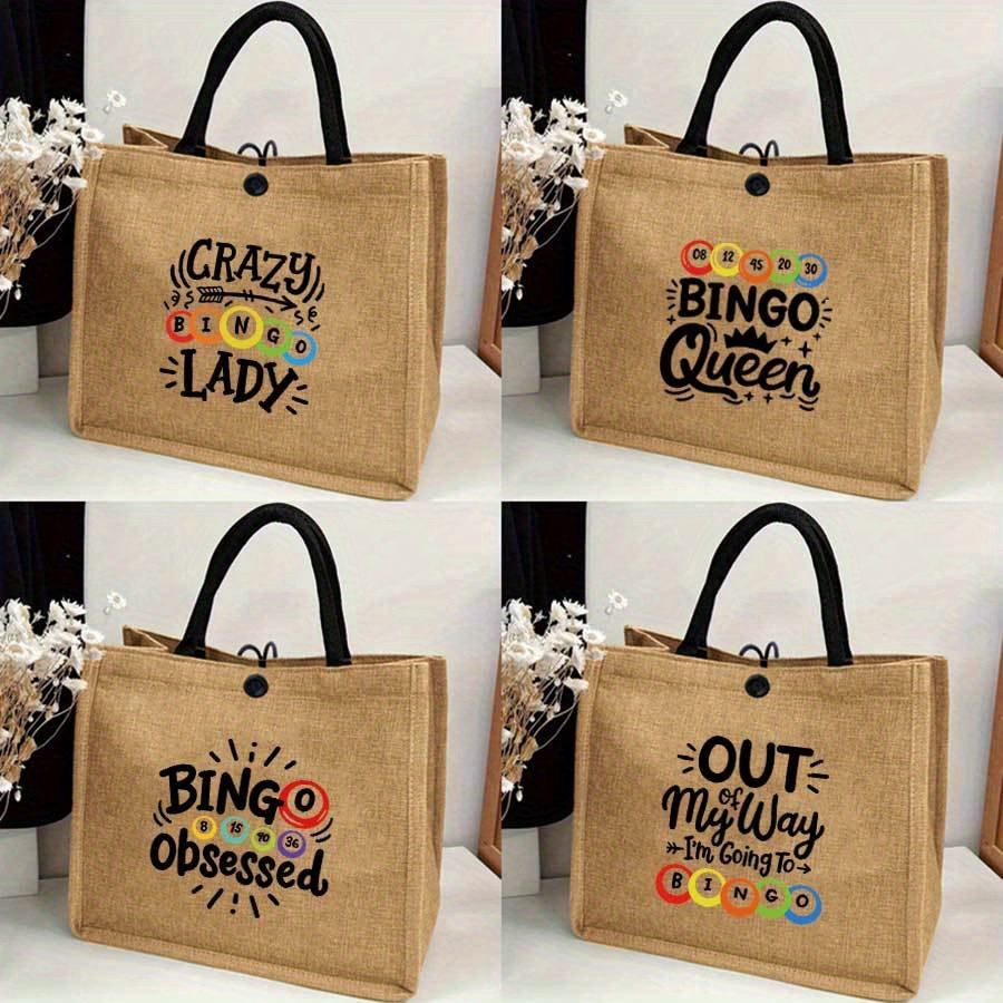 กระเป๋าโท้ทพิมพ์ลายบิงโกสำหรับ - Tote Bag Beach บทวิจารณ์และราคา