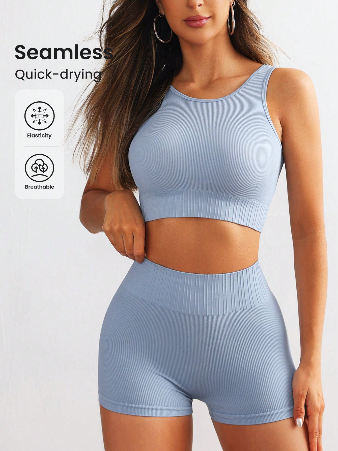 ชุดโยคะไร้รอยต่อสำหรับผู้หญิง  - Crop Top Crochet บทวิจารณ์และราคา